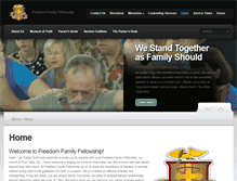 Tablet Screenshot of freedomfamilyfellowship.com